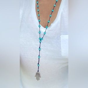 Blue beads necklace
